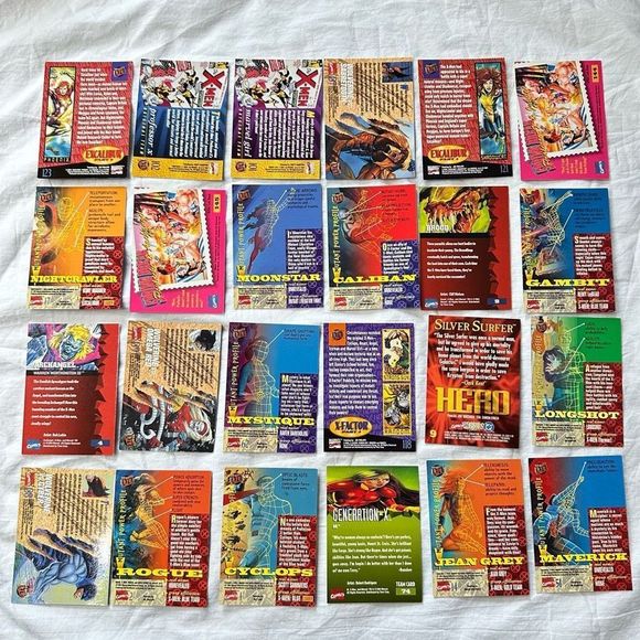 Mixed Vintage Lot 24 Marvel X-Men ‘95 Fleer Ultra Trading Collector Cards Good C - Picture 4 of 13